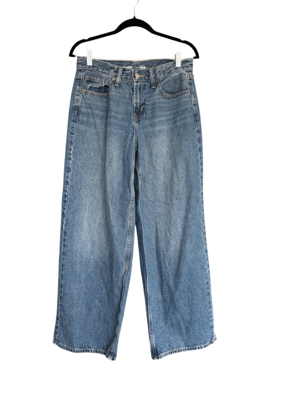 Old Navy Wow Baggy Wide Leg Jeans Size 4 Mid Rise Light Wash